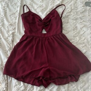 Burgundy Romper
